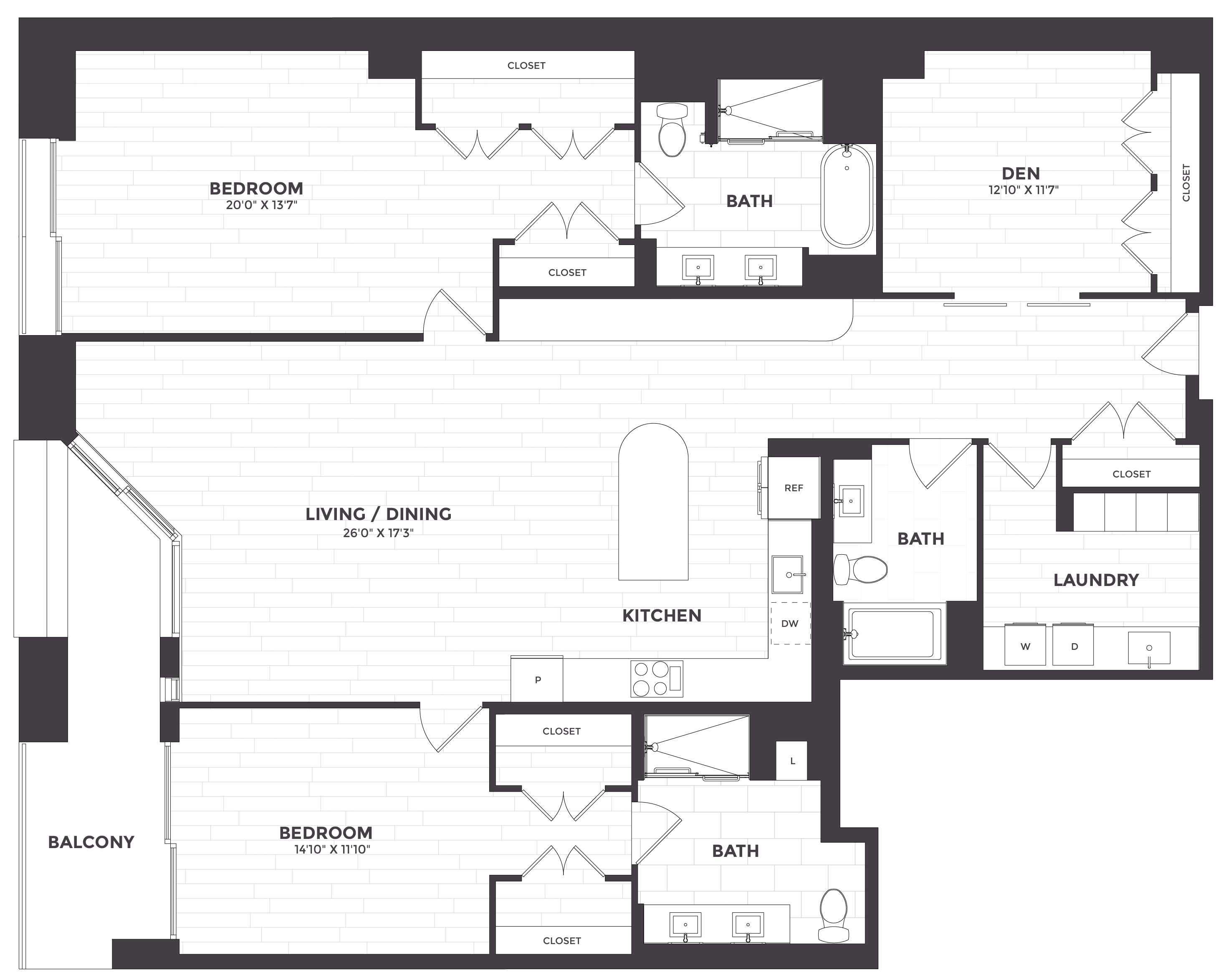 Floor Plan Image of Apartment Apt 1315